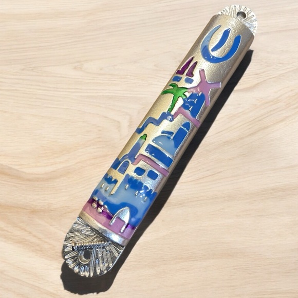 Jerusalem Landscape Mezuzah NWT - Picture 2 of 3